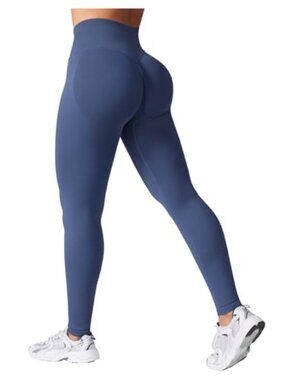 Seamless Impact Leggings Medium Waist Scrunch Workout Yoga Pants 90% Polyamide